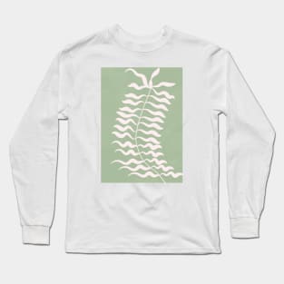 Sage Green Abstract Floral 2 Long Sleeve T-Shirt